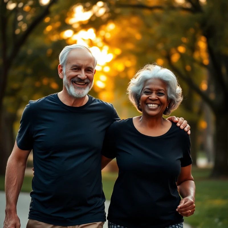 couple souriant couple 60 ans souriant