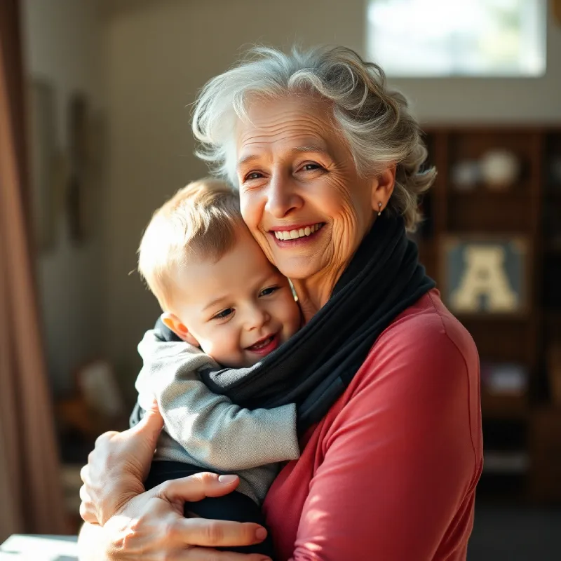 Mamie et petit fils mamie et petit fils